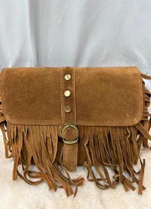 Sac bandoulière cuir daim camel frangelolo, brand: The Genuine Leather, condition: Very good, €38.00, €40.60 includes Buyer Protection Pro