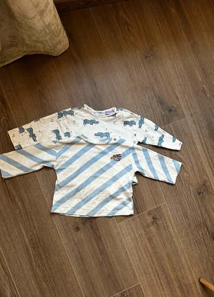 Lot de 2 t-shirts manches longues ZARA – Taille 3-6 mois, brand: Zara, condizioni: Ottime, taglia: 3-6 mesi / 62 cm, €8.00, €9.10 include la Protezione acquisti