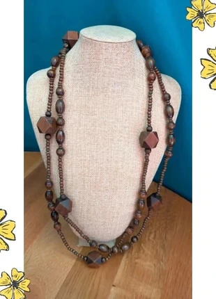 Collier vintage en bois – Long & sculptural, marque: Vintage, état: Très bon état, 20,00 €, 21,70 € Protection acheteurs (Pro) incluse