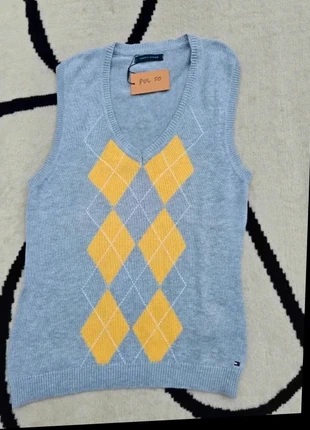 Pull Débardeur Sans manche Tommy Hilfiger Col V Taille S Gris jaune Femme Women PULL50, marque: Tommy Hilfiger, état: Très bon état, taille: S / 36 / 8, 11,99 €, 13,29 € Protection acheteurs (Pro) incluse