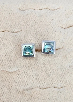 Vintage Natural Abalone Shellin 925 Sterling Silver Stud Earrings, brand: sterling silver, condition: Very good, £12.00, £13.30 includes Buyer Protection Pro