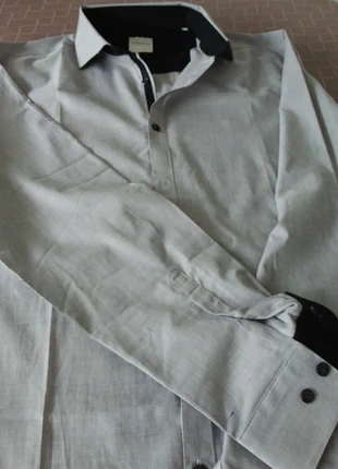 Gekleed herenhemd, merk: Premium, staat: Nieuw zonder prijskaartje, maat: XXL, € 6,00, € 7,00 inclusief Kopersbescherming