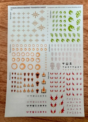 Chaos Space Marine Infantry Transfer Sheet Warhammer 40k Thousand Sons Night, marke: Games Workshop, zustand: Sehr gut, größe: Einheitsgröße, 4,00 €, 4,90 € beinhaltet Vinted-Käuferschutz Pro