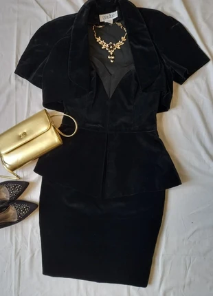 Robe bustier en velours noir + boléro – fabrication française - Taille 36/38, marke: Platine, zustand: Sehr gut, größe: M / 38 / 10, 60,00 €, 63,70 € inklusive Vinted-Käuferschutz