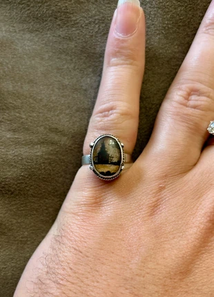 Bague ancienne en argent et miniature, marque: Argent, état: Très bon état, taille: 18,5 mm, 85,00 €, 89,95 € Protection acheteurs (Pro) incluse