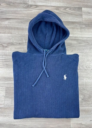 Sweat à capuche Hoody en maille double - Ralph Lauren - Bleu - Logo blanc - Taille S, brand: Ralph Lauren, condizioni: Ottime, taglia: S, €49.00, €52.15 include la Protezione acquisti