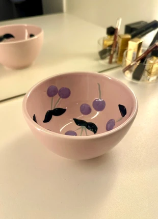 Vintage Kersen Design Decortie Kom, merk: Vintage Dressing, staat: Heel goed, € 1,00, € 1,75 inclusief Kopersbescherming