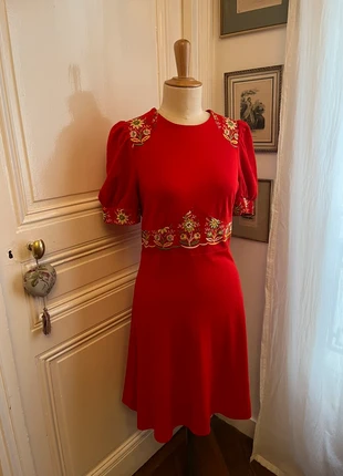Robe d’hiver rouge noël années 60/70 vintage 1960 1970 christmas winter red dress 60s 70s, brand: Vintage, condition: Very good, size: M / 38 / 10, €62.00, €65.80 includes Buyer Protection Pro