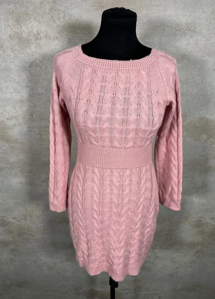 Robe Maille Torsadée Cable Knit Vintage Vintage rose pastel relief vertical taille M, marque: Vintage Dressing, état: Très bon état, taille: M / 38 / 10, 15,00 €, 16,45 € Protection acheteurs (Pro) incluse