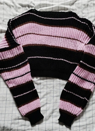 Oversized striped cropped sweater (s), merk: Alternative, staat: Heel goed, maat: S / 36 / 8, € 15,99, € 17,49 inclusief Kopersbescherming Pro