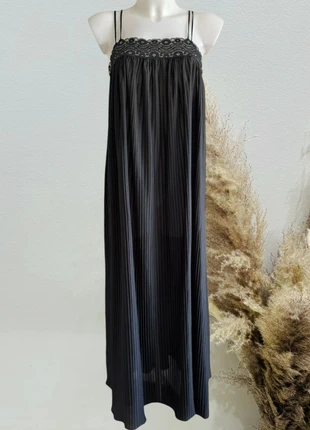 Nuisette vintage plissée noire - dentelle - made in France - Multilobe, marque: multilobe, état: Très bon état, taille: L / 40 / 12, 21,90 €, 23,70 € Protection acheteurs (Pro) incluse