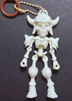 White Horned Helmet Viking Skeleton 3D Printed Fidget Keyring, brand: Warrior, condition: Very good, £4.99, £5.94 includes Buyer Protection Pro