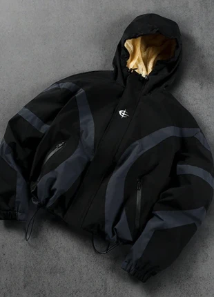 Giacca Nera Impermeabile Imbottita stile: Y2K, Streetwear, Techwear, marque: y2k, état: Neuf sans étiquette, taille: M, 58,90 €, 62,55 € Protection acheteurs incluse