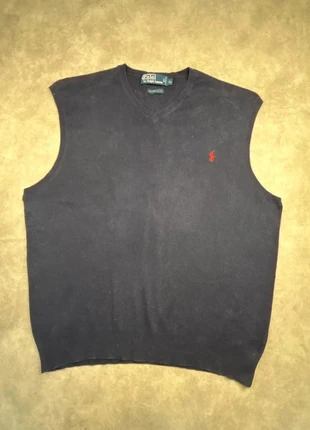 Pull sans manche Ralph Lauren bleu marine logo brodé rouge - taille XL, brand: Ralph Lauren, condizioni: Buone, taglia: XL, €19.90, €21.60 include la Protezione acquisti Pro