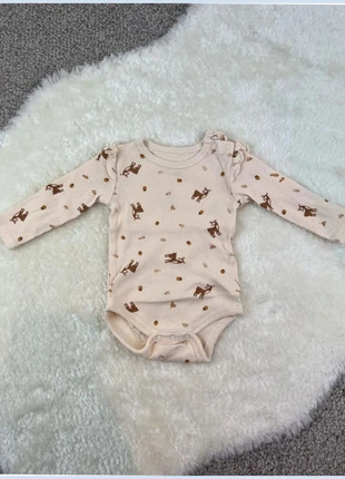 Body côtelé motif faons Kiabi Eco Concept, brand: Kiabi, condizioni: Ottime, taglia: 3-6 mesi / 62 cm, €3.00, €3.85 include la Protezione acquisti Pro