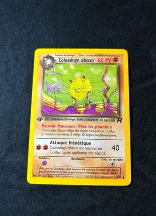 Carte Pokémon colossinge obscur 43/82 set rocket édition 1, marca: Pokémon, estado: Muito bom, €35.00, €37.45 inclui Proteção do Comprador