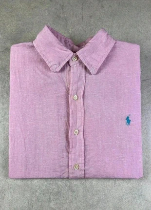 Chemise en Lin Polo Ralph Lauren Rose Taille S Classic Fit Shirt Hemd Linen Lino Leinen B042, brand: Ralph Lauren, condition: Very good, size: S / 36 / 8, €73.00, €77.35 includes Buyer Protection