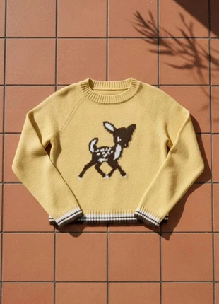 Pull jaune cerf col rond doux hiver automne femme, brand: Isoldea, condition: Very good, size: S / 36 / 8, €44.99, €47.94 includes Buyer Protection Pro