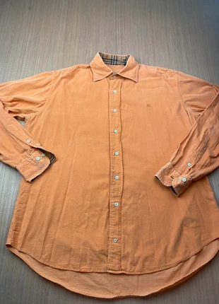 Chemise burberry brodé orange à manche longue en Cotton taille M, marque: Burberry, état: Très bon état, taille: M, 13,00 €, 14,35 € Protection acheteurs incluse