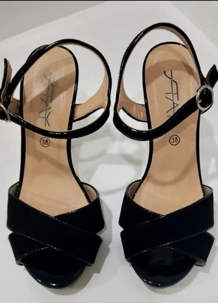 Zapatos tacón terciopelo/charol, marque: Stay, état: Très bon état, taille: 38, 9,90 €, 11,10 € Protection acheteurs incluse