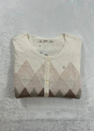 Cardigan gilet vintage à carreaux Old Navy - Taille M Femme - Blanc crème, marque: Old Navy, état: Bon état, taille: M / 38 / 10, 3,00 €, 3,85 € Protection acheteurs incluse