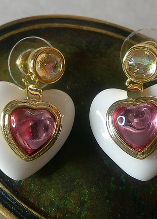 Boucles d'oreilles coeur vintage tiges argent 925, brand: Vintage Love, condition: Very good, €18.00, €19.60 includes Buyer Protection Pro