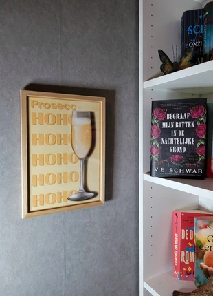 Handdrawn funny christmas poster - prosecco, merk: Handgemaakt, staat: Nieuw met prijskaartje, € 8,95, € 10,10 inclusief Kopersbescherming