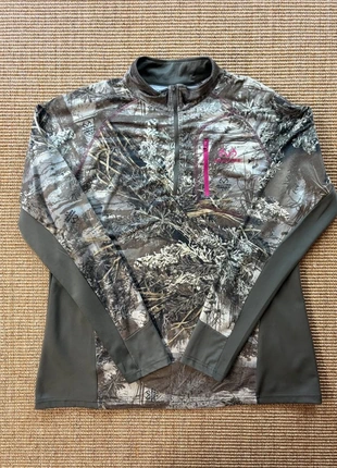 Fleece 1/4 zip Realtree Girl Max-1 camo kaki chasse outdoor femme 2XL #1110, merk: Realtree, staat: Heel goed, maat: XXL / 44 / 16, € 24,00, € 25,90 inclusief Kopersbescherming Pro