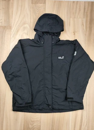 Veste imperméable noire, Jack Wolfskin, capuche amovible Texapore, taille XL / 46 EU femme, marca: Jack Wolfskin, estado: Satisfatório, tamanho: XL / 42 / 14, €10.00, €11.20 inclui Proteção do Comprador Pro