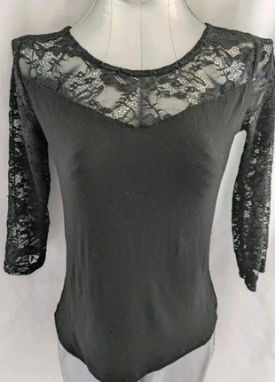 Top noir PIMKIE à dentelle – Taille estimée M/L, brand: Pimkie, condition: Very good, size: M / 38 / 10, €7.00, €8.05 includes Buyer Protection Pro