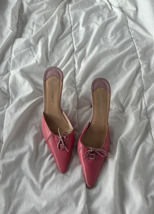pink vintage corset pointy toe kitten heels, brand: Ellen Tracy, condition: Good, size: 8, $9.00, $10.15 includes Buyer Protection