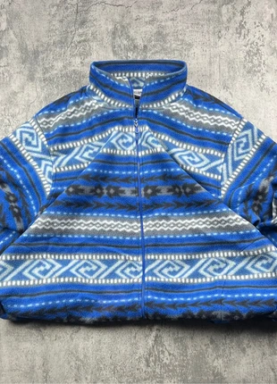 Vintage Alfred Dunner Crazy Fleece vintage 80s 90s Jacket 3X – Blue Geometric Pattern Zip Up, brand: Vintage Dressing, condition: Very good, size: XL, €35.00, €37.45 includes Buyer Protection