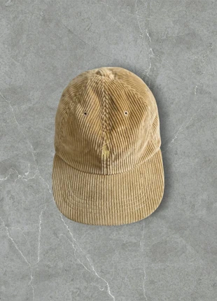 Casquette Polo Ralph Lauren velours côtelé et lanière en cuir Vintage 90s corduroy logo brodé, brand: Ralph Lauren, condizioni: Ottime, taglia: Taglia unica, €80.00, €84.70 include la Protezione acquisti