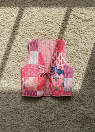 Gilet sans manches patchwork rose 🌸, brand: mielly, condition: Very good, size: S / 36 / 8, €42.99, €45.84 includes Buyer Protection