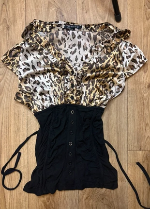 Vintage panter top, merk: MustHave, staat: Heel goed, maat: M / 38 / 10, € 12,99, € 14,34 inclusief Kopersbescherming