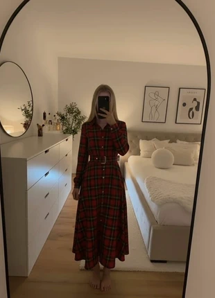 Robe longue à carreaux rouge style rétro chic pour femmes taille m, marque: Maison Calista, état: Très bon état, taille: M / 38 / 10, 45,74 €, 48,73 € Protection acheteurs incluse