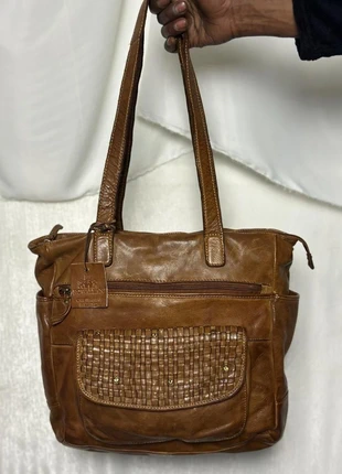 Vintage Rowallan Brown Tan Leather Studded Rhinestone Pocket Handbag Shoulder Bag Laptop Bag, brand: Rowallan, condition: Very good, £15.00, £16.45 includes Buyer Protection