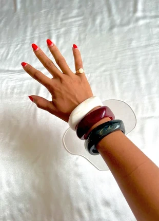 Gorgeous set of 3 oversized resin bangle bracelets, brand: LUNARA Studio, condition: Very good, £12.00, £13.30 includes Buyer Protection Pro