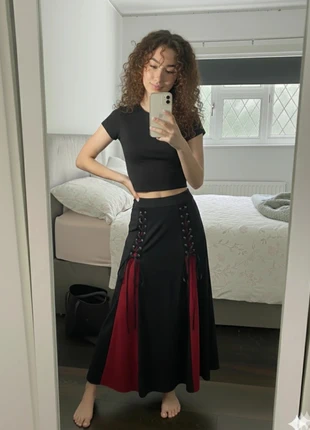 Jupe avant plissée vintage colorblock taille haute – S, brand: wiss, condition: Very good, size: S / 36 / 8, €38.00, €40.60 includes Buyer Protection