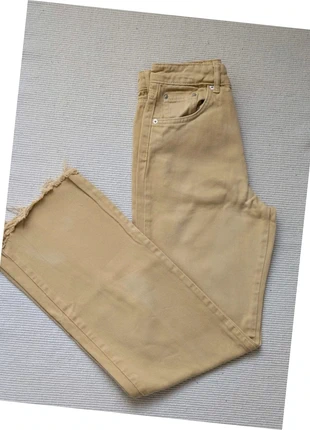 Pantalon Stradivarius Femme Beige Sable Taille 34 Bas Effilochés, brand: Stradivarius, condition: Very good, size: XS / 34 / 6, €11.99, €13.29 includes Buyer Protection