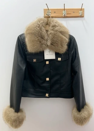 Vintage Chaqueta cuero con pelo desmontable (Talla XL), marca: Vintage Dressing, estado: Muito bom, tamanho: L / 40 / 12, €58.00, €61.60 inclui Proteção do Comprador
