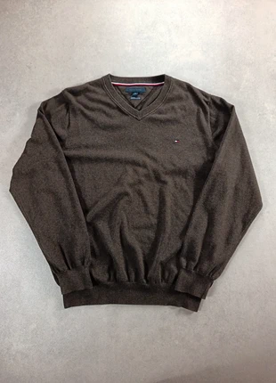 Pull col V Tommy Hilfiger | 100% coton marron | taille XXL pour homme, marca: Tommy Hilfiger, estado: Muy bueno, tamaño: XXL, 19,90 €, 21,60 € Protección al comprador Pro incluida