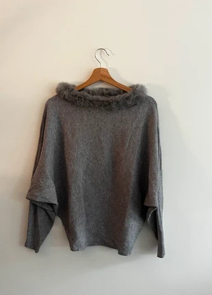 Pull vintage vol fourrure y2k gris, merk: Vintage Dressing, staat: Heel goed, maat: Universele maat, € 12,00, € 13,30 inclusief Kopersbescherming
