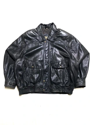 💫 vintage 70’s J. De Wit casual chique bomber leather jacket 💫(JB20), merk: Vintage Dressing, staat: Goed, maat: XXL, € 34,99, € 37,44 inclusief Kopersbescherming Pro