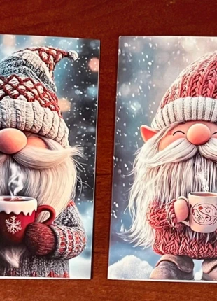 SALE! Set van 2 dubbele wenskaarten 'Gnoom' inclusief enveloppen, staat: Nieuw met prijskaartje, € 1,00, € 1,75 inclusief Kopersbescherming