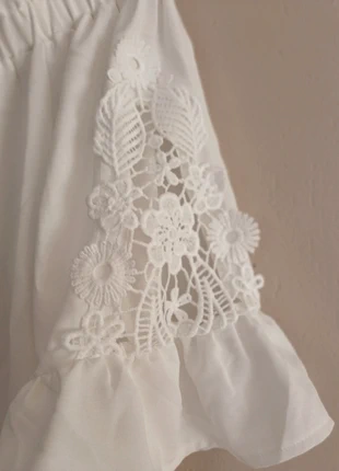 Blouse Seasty épaules dénudées crochet femme L/XL bohème chic, brand: seasty, condition: Very good, size: L / 40 / 12, €8.50, €9.63 includes Buyer Protection