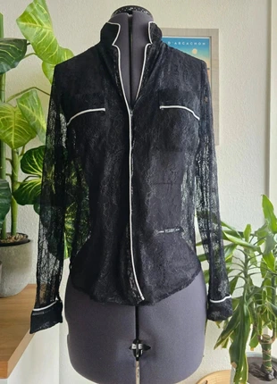 Chemise en dentelle noire transparente - Belair - Taille 1 - S - 36, brand: Bel-Air, condition: Very good, size: S / 36 / 8, €12.00, €13.30 includes Buyer Protection