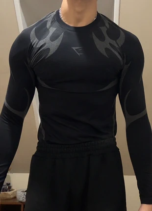 Gymshark - Seamless Longsleeve Compression Shirt, marque: Gymshark, état: Neuf avec étiquette, taille: M, 95,00 €, 100,45 € Protection acheteurs incluse