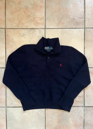 Pull Ralph Lauren vintage style polo - couleur bleu marine et logo brodé rouge - taille XXS, marque: Ralph Lauren, état: Très bon état, taille: XXS / 32 / 4, 22,90 €, 24,75 € Protection acheteurs incluse