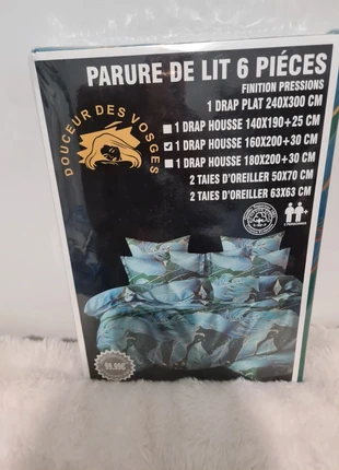 Sublime parure de lit exceptionnelle neuve, marque: douceur des vosges, état: Neuf avec étiquette, taille: Double (155-190 cm x 200-220 cm), 25,00 €, 26,95 € Protection acheteurs (Pro) incluse